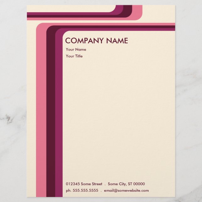 retro stripes : v.2 : custom letterhead (Front)