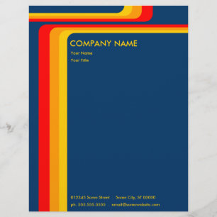 retro stripes : v.2 : customised letterhead