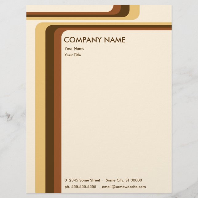 retro stripes : v.2 : personalized letterhead (Front)