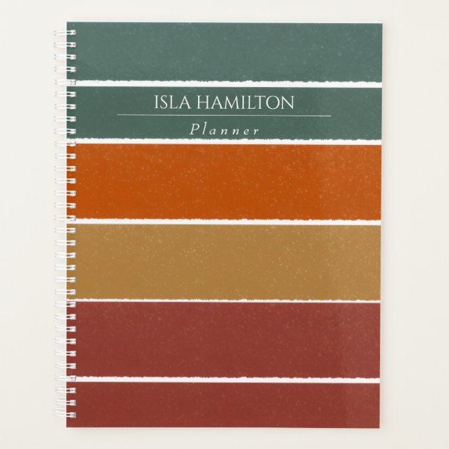Retro Stripes Yearly Planner  (Front)
