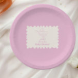 Retro Stroller Sketch Doodle Baby Shower Paper Plate<br><div class="desc">Serve up style and charm with our Doodle Hand-Drawn Bow Baby Shower Paper Plates. Featuring a delightful hand-sketched bow design in soft pastel tones, these plates add a whimsical yet elegant touch to your baby shower table setting. Perfectly sized for meals, snacks, or desserts, their sturdy construction ensures durability while...</div>