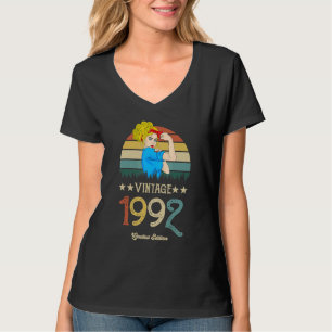 Retro Strong Women Vintage 1992   B Day T-Shirt