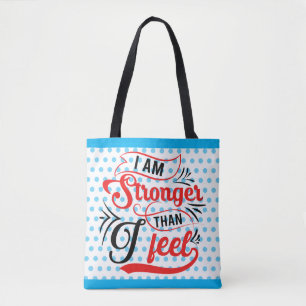Retro Stronger than I Feel Tote Bag