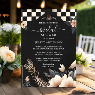 Retro Studio Creative Illustrated Bridal Shower Invitation