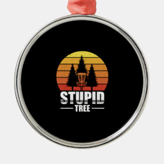 Retro Stupid Tree Disc Golf Shirt Golf Lover Gift Metal Tree Decoration