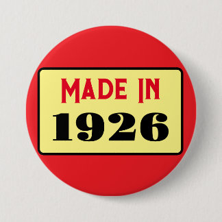 Retro style 100th birthday badge 1926