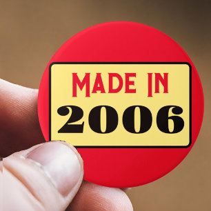 Retro style 18th birthday badge 2006