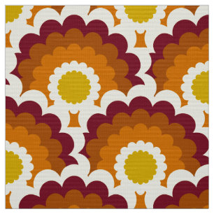 Retro style 60s 70s pattern fabric