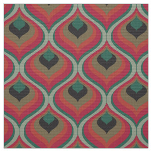 Retro style 60s 70s pattern fabric