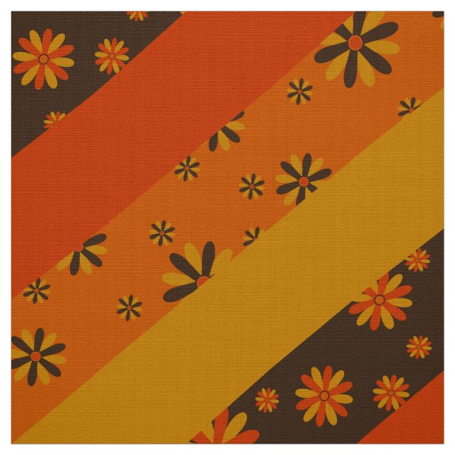 Retro style 60s 70s pattern fabric (Swatch)
