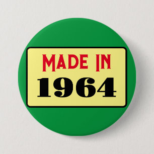 Retro style 60th birthday badge 1964