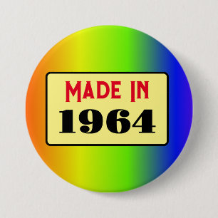 Retro style 60th birthday badge 1964
