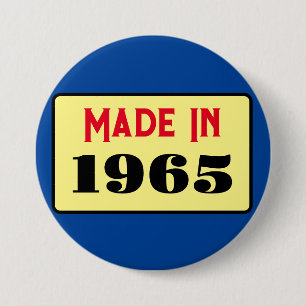 Retro style 60th birthday badge 1965