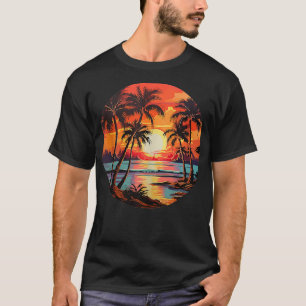Retro Style 70s 80s 90s Vintage Palm Tree Tropical T-Shirt