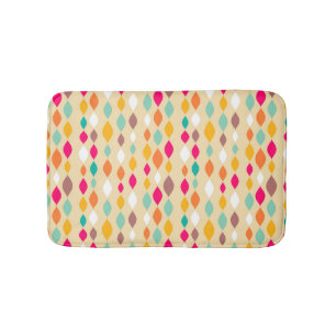Retro style abstract pattern bath mat