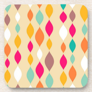 Retro style abstract pattern coaster