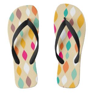 Retro style abstract pattern jandals