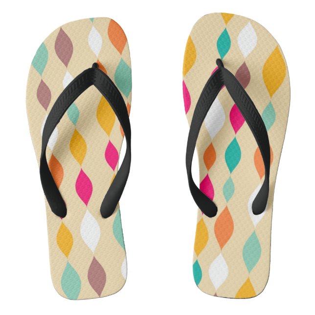 Retro style abstract pattern jandals (Footbed)