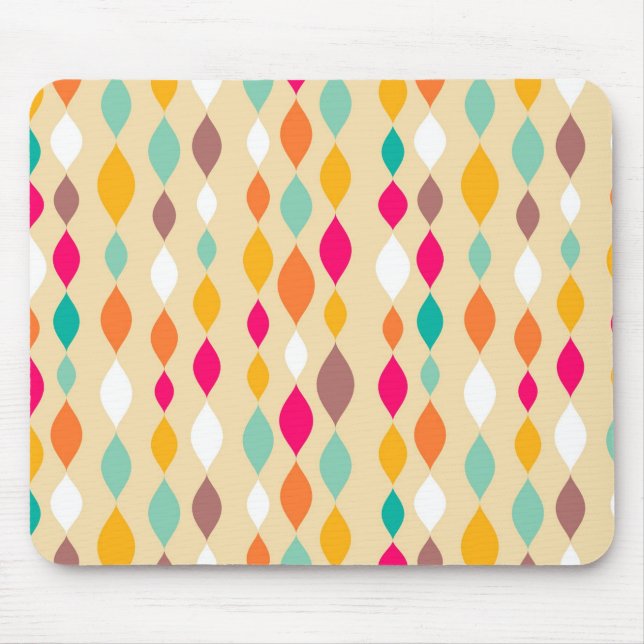 Retro style abstract pattern mouse pad (Front)