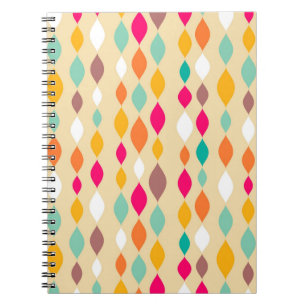 Retro style abstract pattern notebook