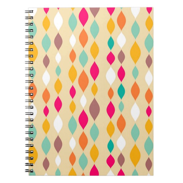 Retro style abstract pattern notebook (Front)