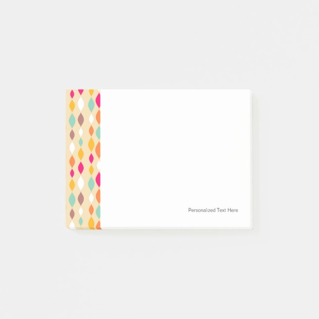 Retro style abstract pattern post-it notes (Front)