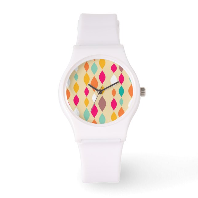 Retro style abstract pattern watch (Front)