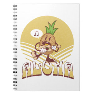 Retro style "Aloha" text design  Notebook