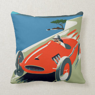 Retro style auto Grand Prix Rivièra Cushion