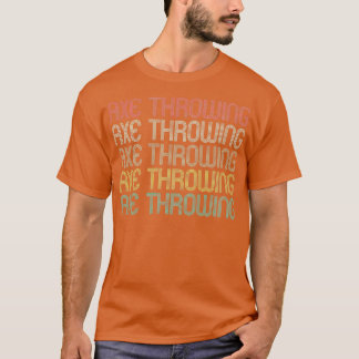 Retro Style Axe Throwing Design T-Shirt