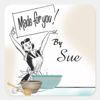 Retro Style Baking Stickers