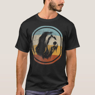 Retro Style Bearded Collie Dog  T-Shirt