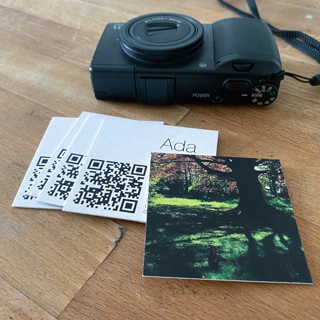 Retro Style Black Red Professional Square Business Card (Creator Uploaded)