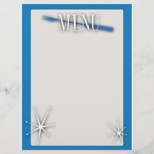 Retro style blank menu template