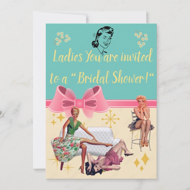 Retro Style "Bridal Shower" Invite (Front)