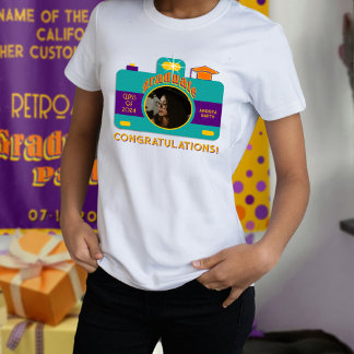Retro Style Camera Art Graduate Photo Personalised T-Shirt