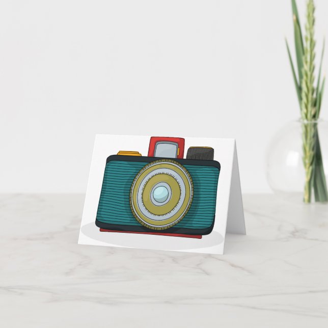 Retro Style Camera Note Cards (Front)