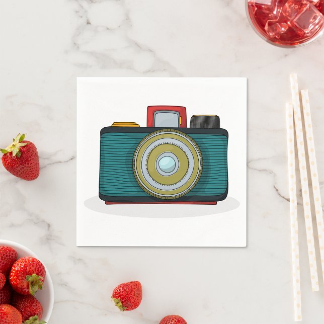 Retro Style Camera Paper Napkins (Creator Uploaded)