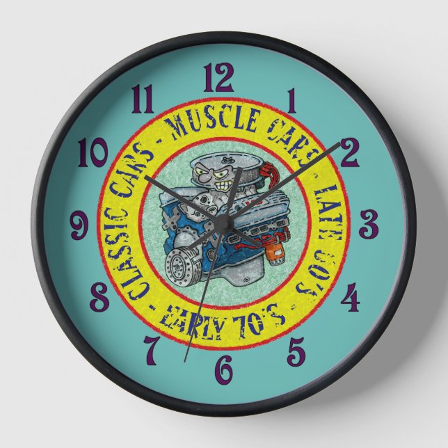 RETRO STYLE CAR ENGINE CLOCK (Front)