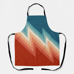 Retro style chevron pattern apron