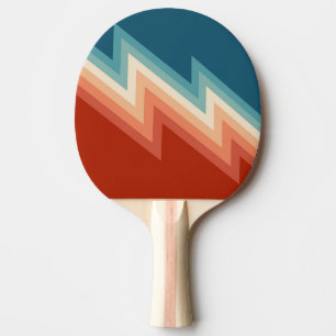 Retro style chevron pattern ping pong paddle