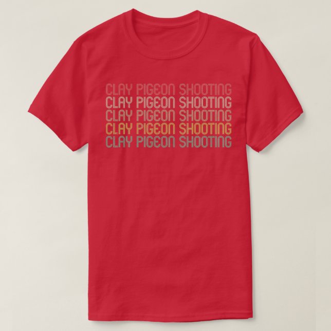 Retro Style Clay Pigeon Design T-Shirt (Design Front)