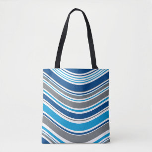 Retro style colours Waves Tote Bag