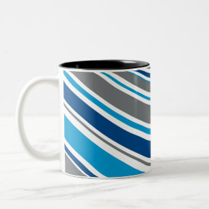 Retro style colours Waves Two-Tone Coffee Mug