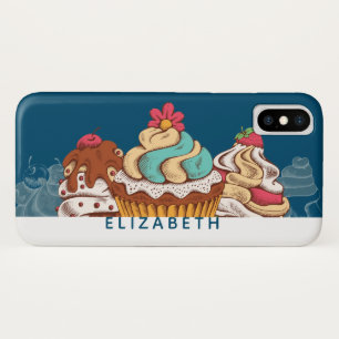 Retro Style Cupcakes Sweet Dessert Case-Mate iPhone Case