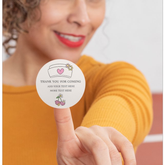 Retro Style Cute Nurse Favour Tag (Creator Uploaded)