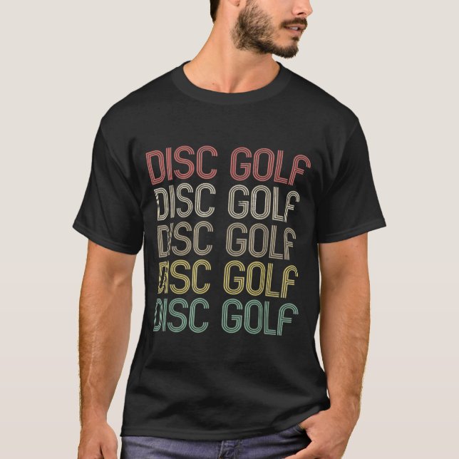 Retro Style Disc Golf T-Shirt (Front)