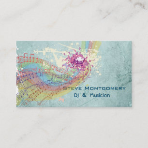 Retro Style Dj and Musician Business Card