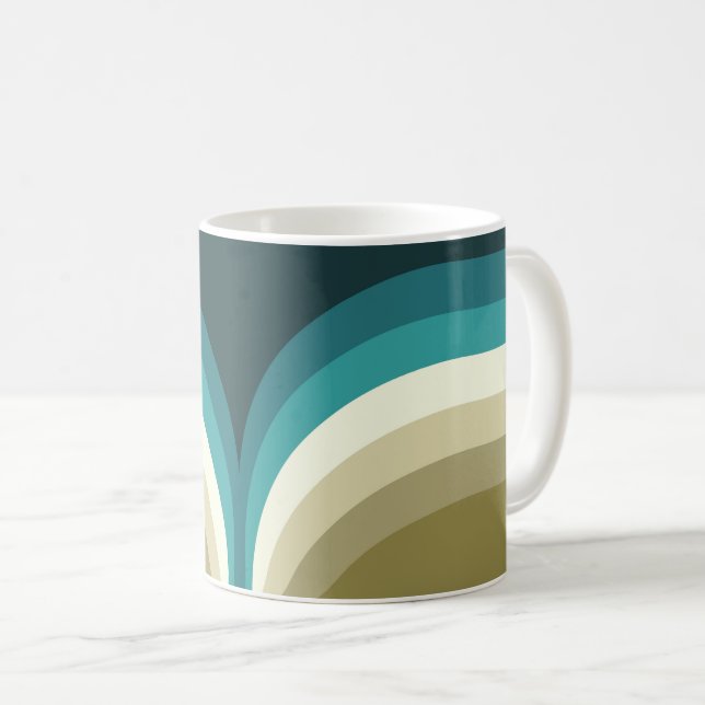 Retro style double arch decoration coffee mug (Front Right)