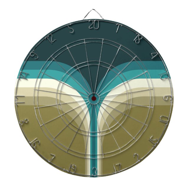 Retro style double arch decoration dartboard (Front)